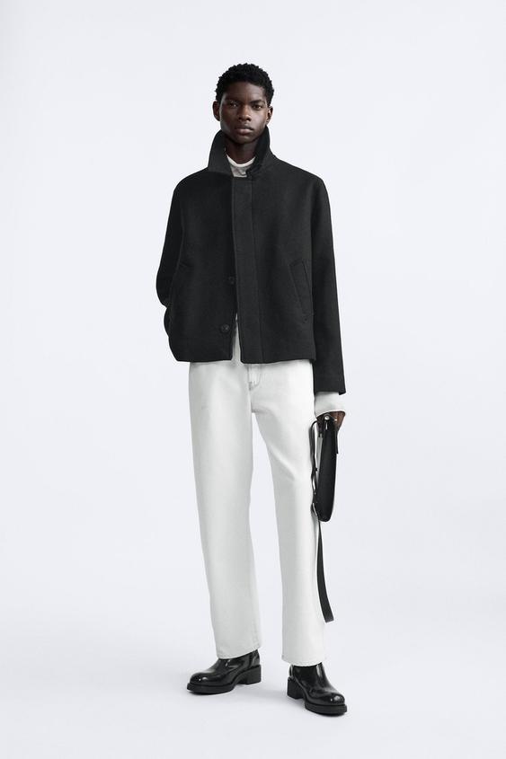 WOOL BLEND JACKET - Black | ZARA South Africa