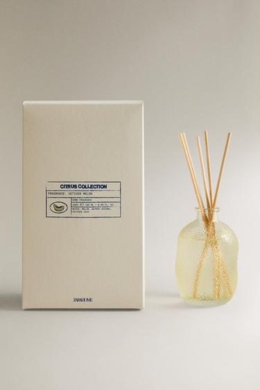(180 ML) VETIVER MELON REED DIFFUSER - Dark bottle green by Zara