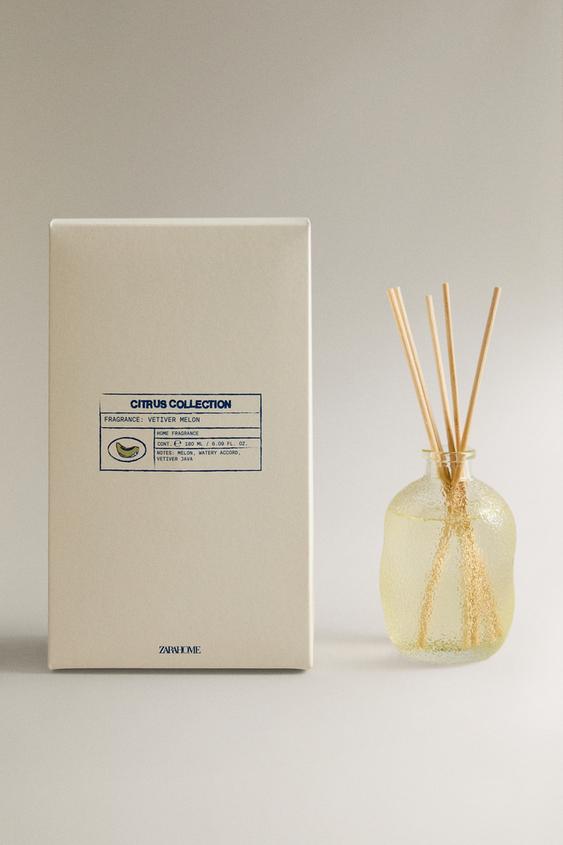 (180 ML) VETIVER MELON REED DIFFUSER - Dark bottle green by Zara - Image 0
