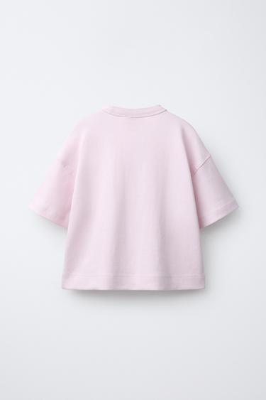BASIC INTERLOCK T-SHIRT - Pink by Zara - Image 1