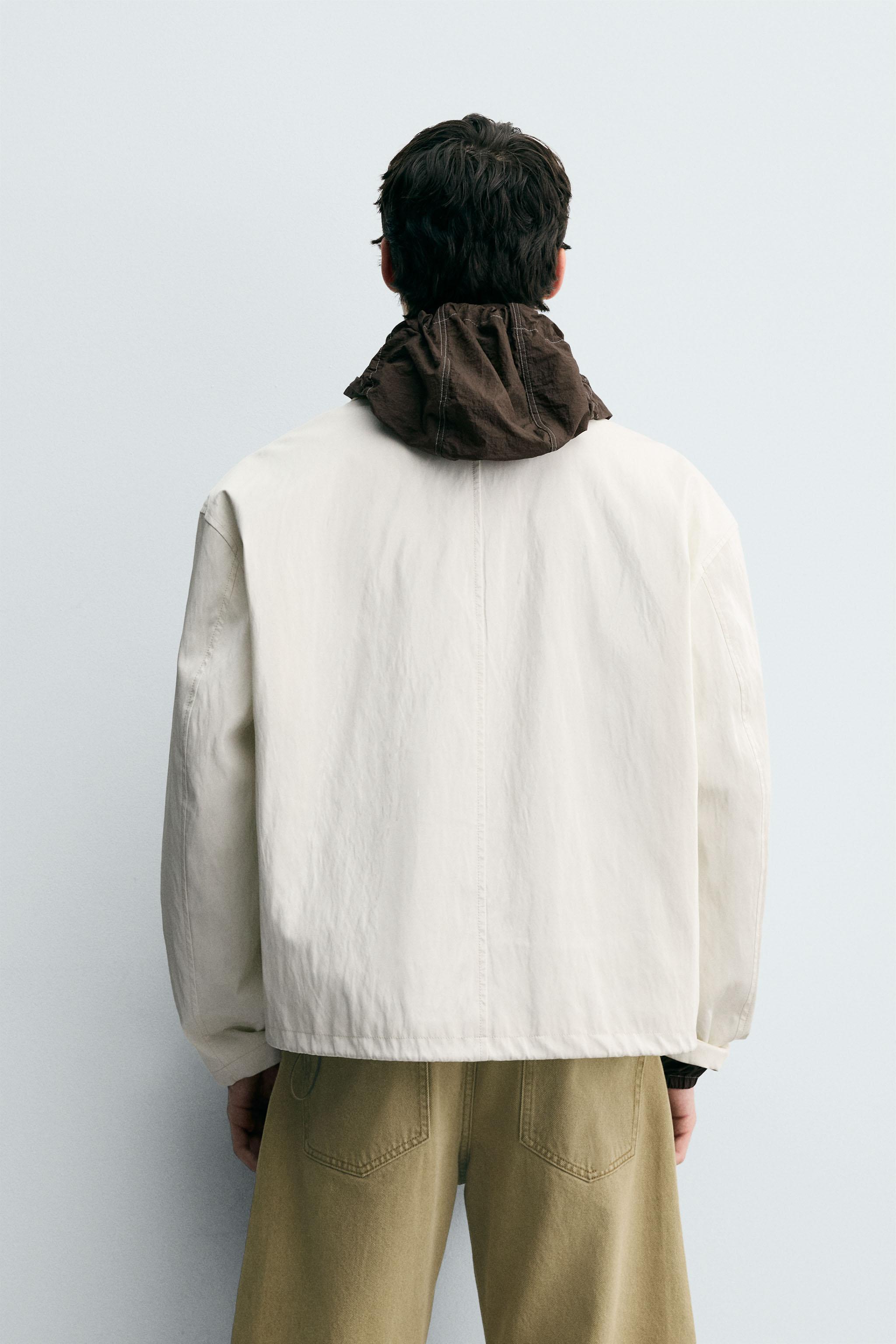光沢仕上げリラックスフィットジャケット - ホワイト | ZARA Japan / 日本