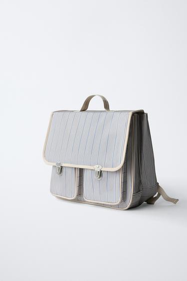 CARTABLE SCOLAIRE RAYURES - Bleu de Zara - Image 1