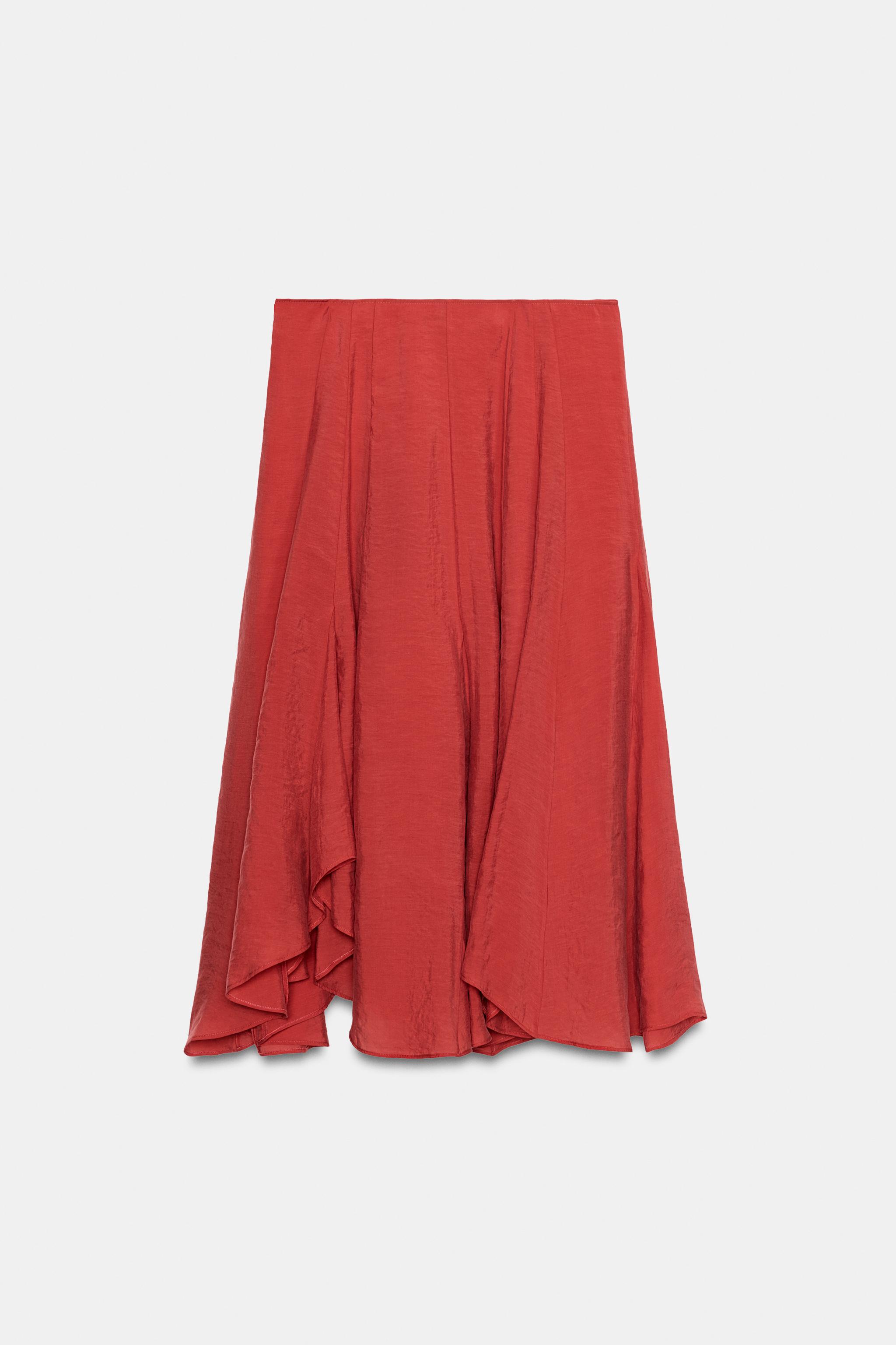 Женские юбки Zara ZW COLLECTION ASYMMETRIC SKIRT — фото 4