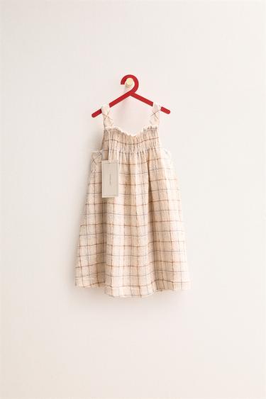 ZARA TIMELESS - CHECK DRESS - Ecru by Zara