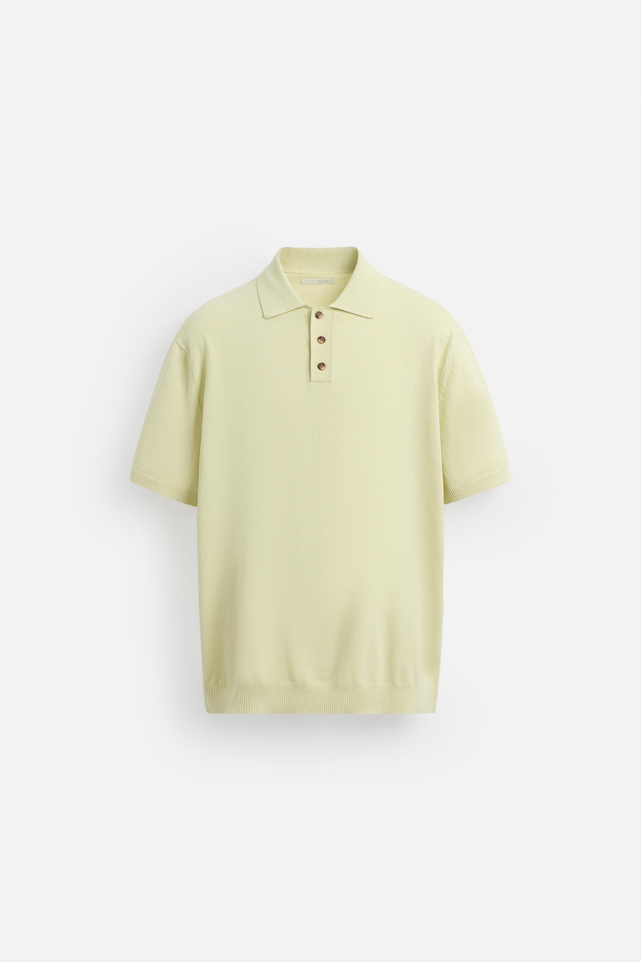 WASHED COTTON KNIT POLO SHIRT - Lime green | ZARA United States