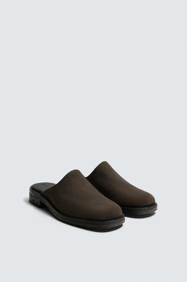 ЗАМШЕВЫЕ САБО — КОРИЧНЕВЫЙ от Zara