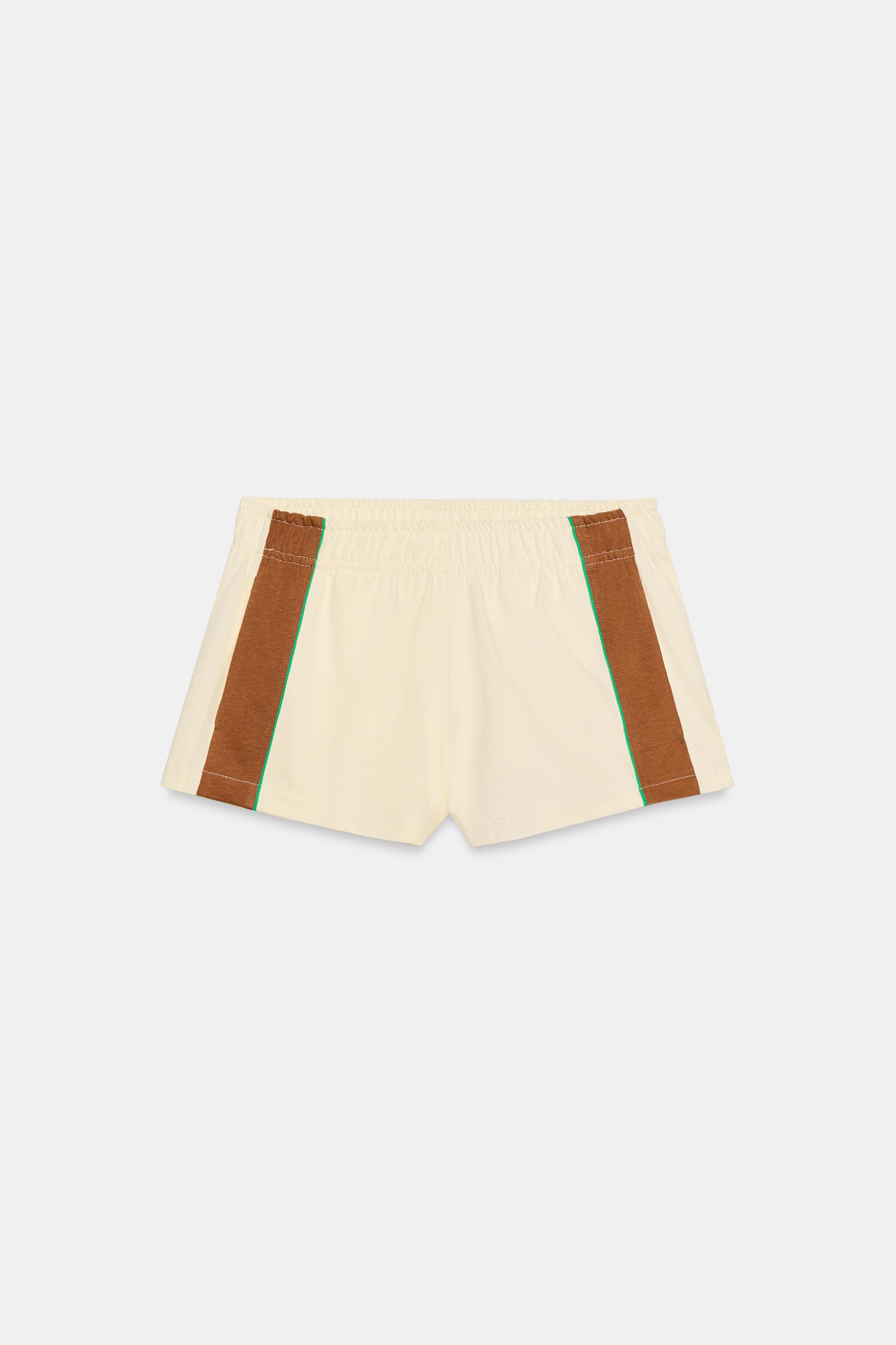 Женские шорты Zara MINI SHORTS WITH SIDE STRIPES — фото 5