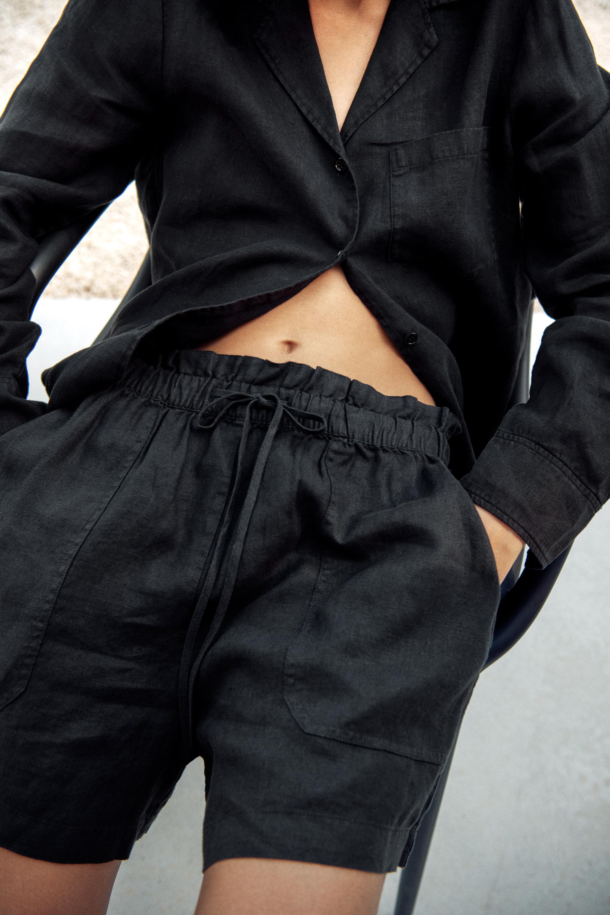 Женские шорты Zara 100% LINEN SHORTS ZW COLLECTION — фото 3