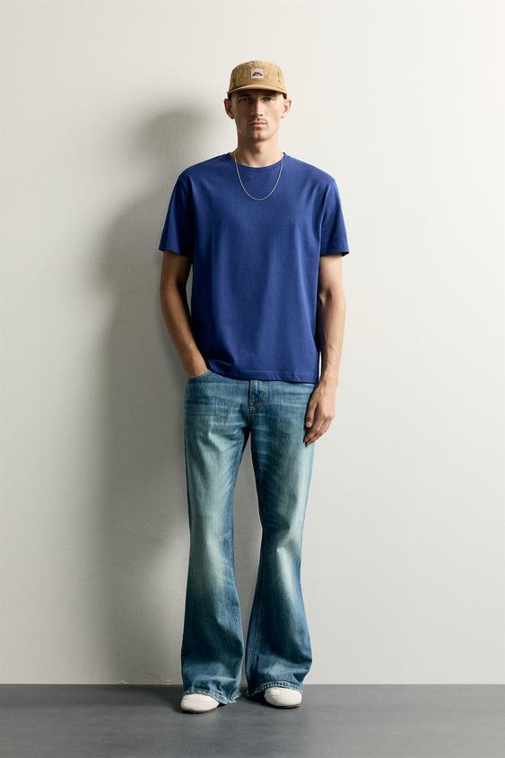 CAMISETA BÁSICA REGULAR FIT - Azulón de Zara - Imagen 0