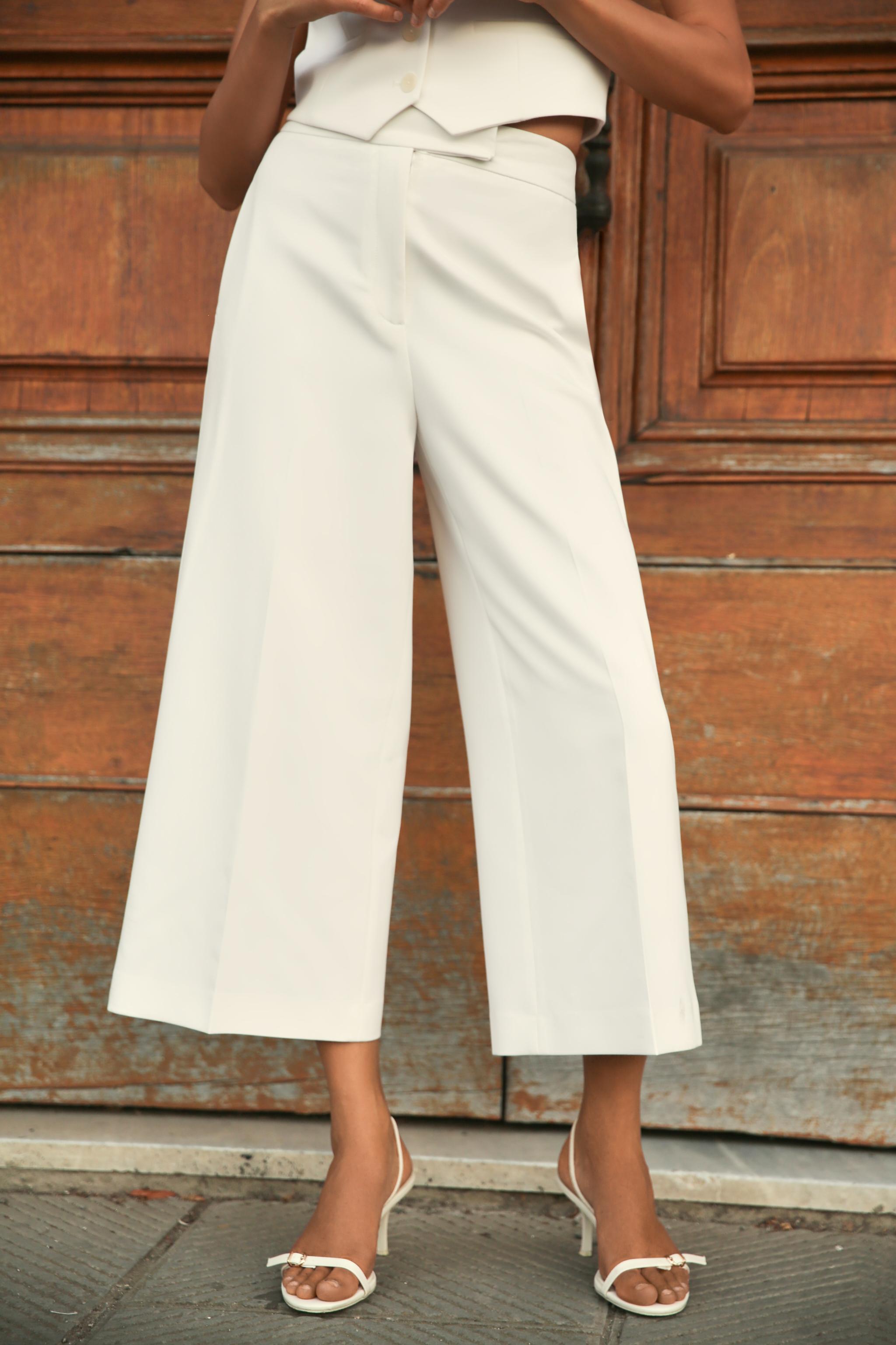 Pantalon blanco zara mujer sale