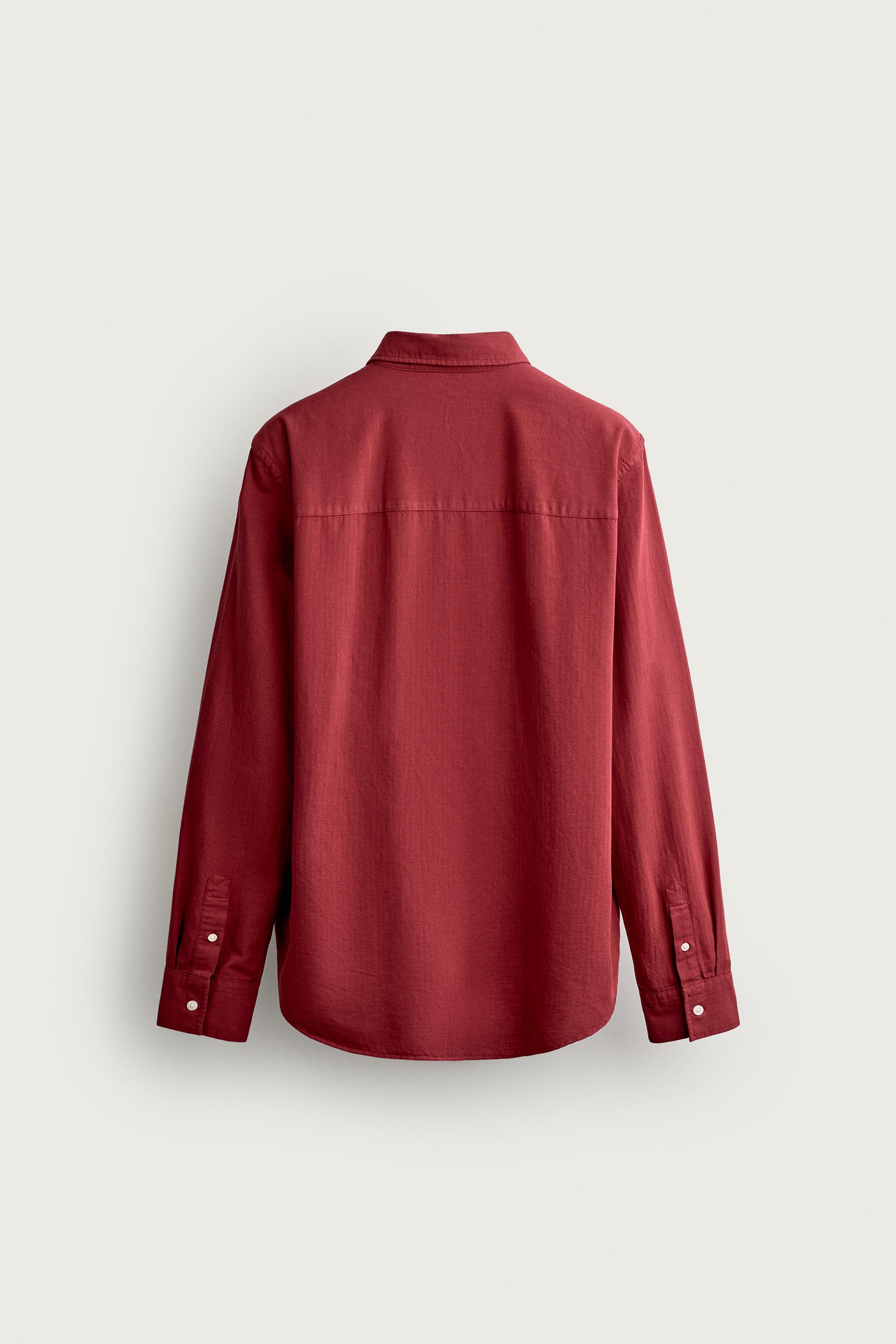 CHEMISE COUPE DÉCONTRACTÉE À EFFET DÉLAVÉ