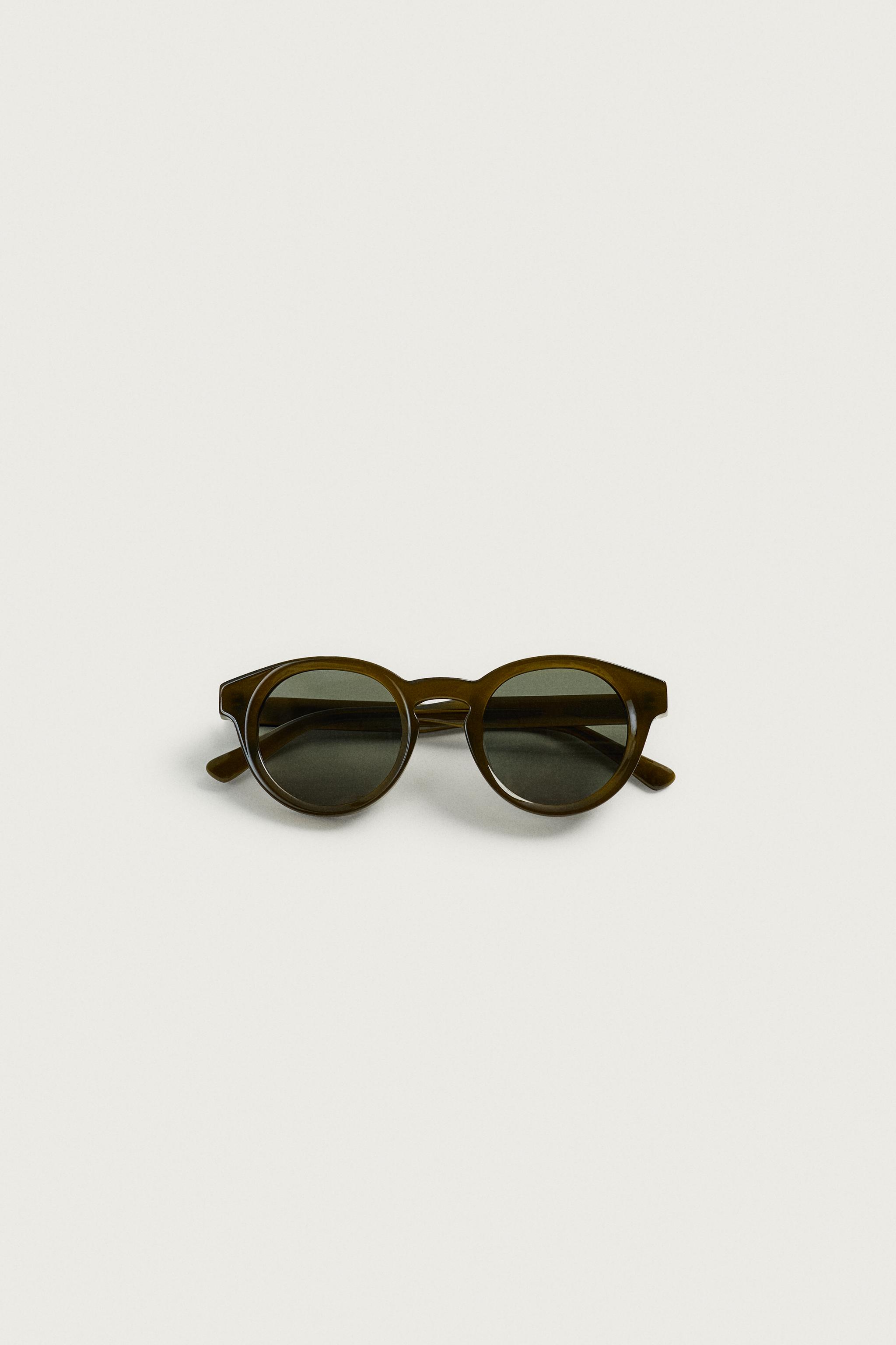 ROUND SUNGLASSES — Olive green