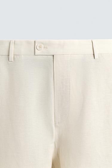 PANTALON COUPE DÉCONTRACTÉE À PLIS - Beige clair de Zara - Image 8