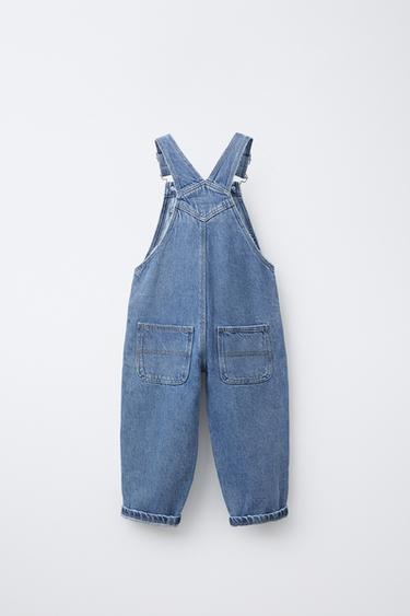 SALOPETTE EN JEAN À ÉTIQUETTE - Bleu moyen de Zara - Image 1