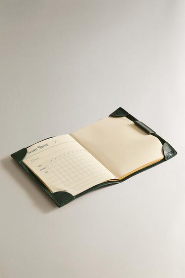 LEATHER GOLF NOTEBOOK COVER - Green by Zara - Image 3