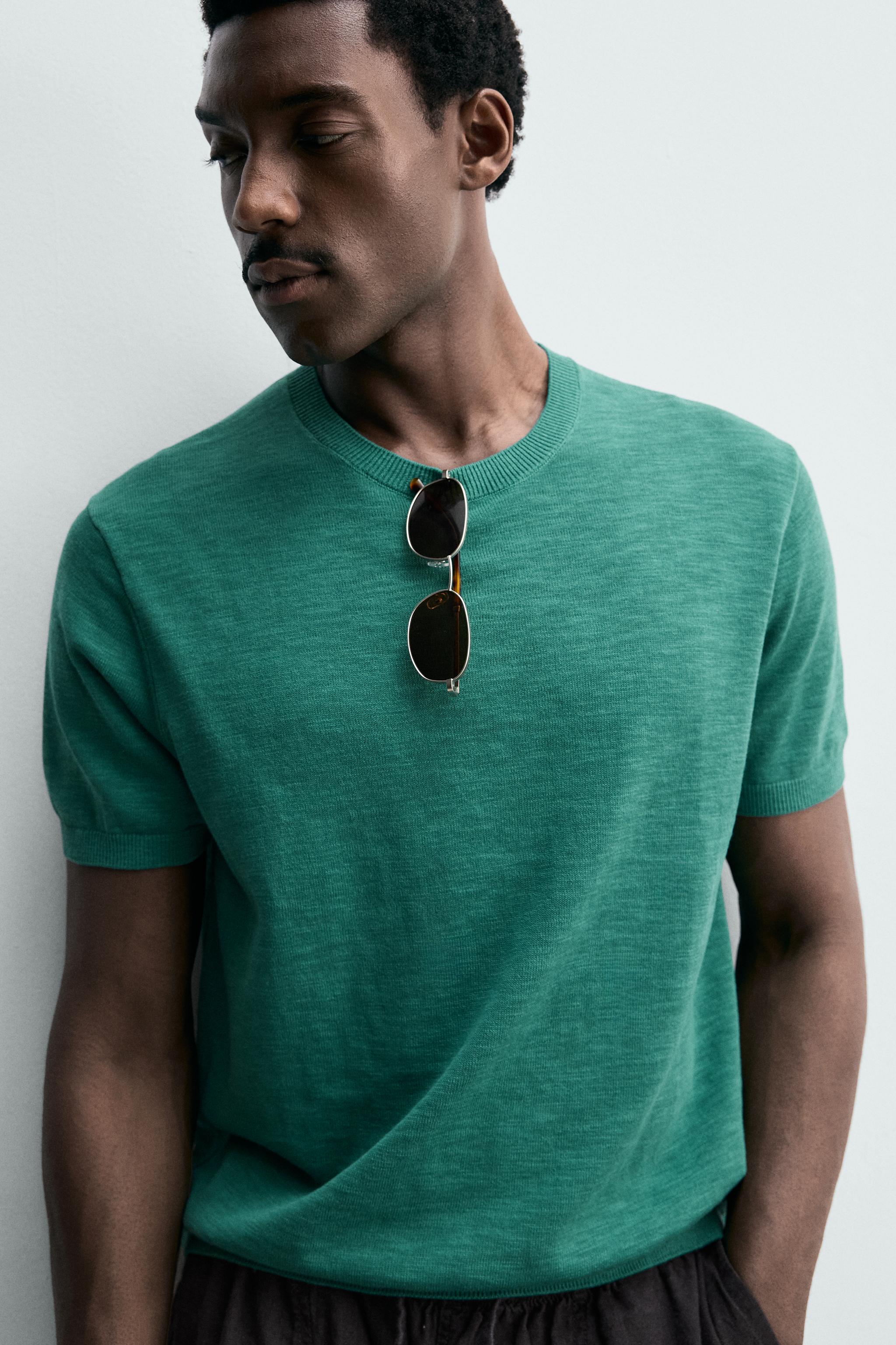 KNITTED REGULAR FIT T-SHIRT