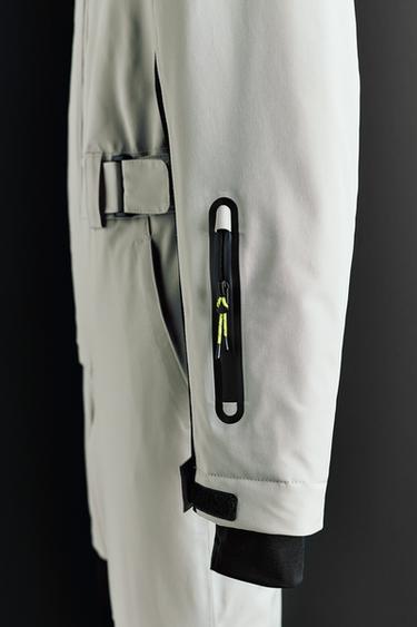 WINDPROOF AND WATER-RESISTANT HOODED JUMPSUIT RECCO® SYSTEM SKI COLLECTION - Light grey by Zara
