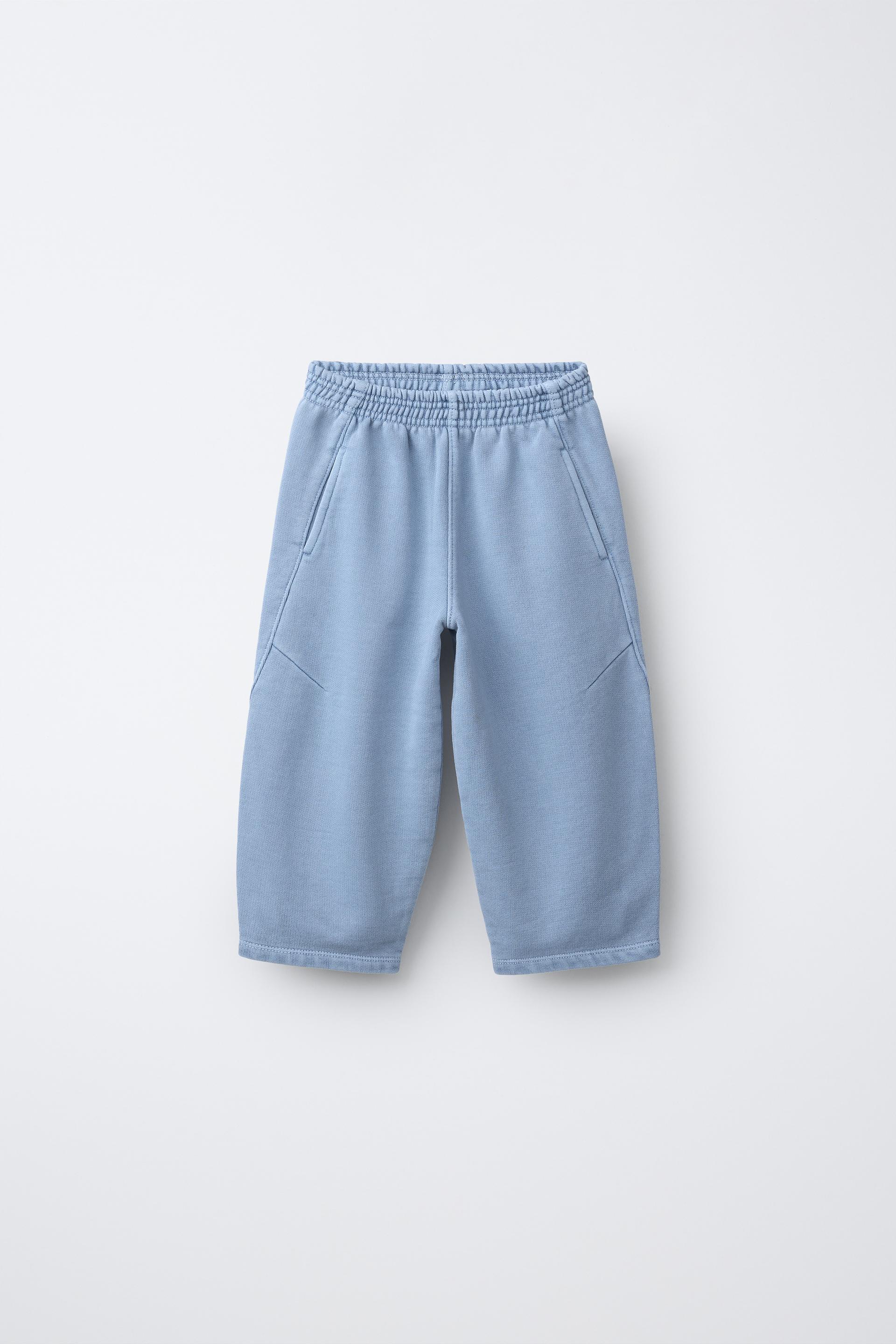 Barrel-Leg Plush Trousers