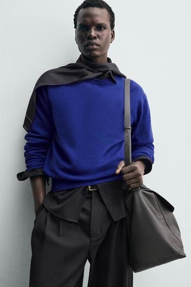 WOOL BLEND JUMPER - Blue by Zara - Image 4