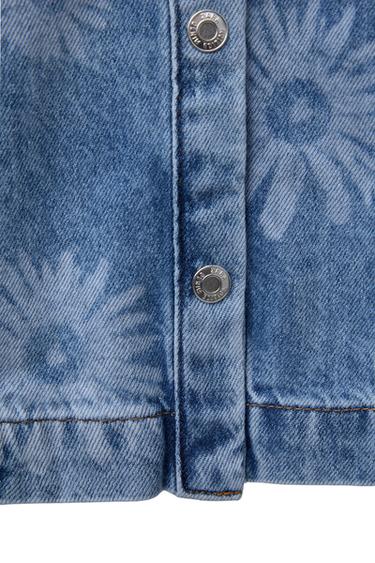 FLORAL DENIM DRESS - Light blue by Zara