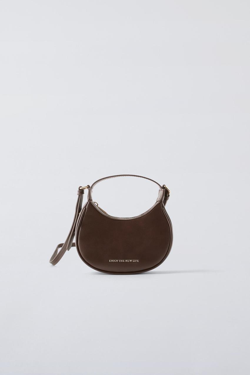 フラップ・バンド付きミニショルダーバッグ - ブラウン | ZARA Japan 