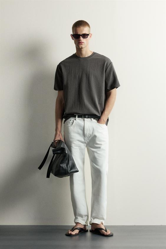 TEXTURED RELAXED FIT T-SHIRT - Dark brown de Zara - Imagen 0