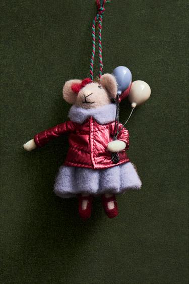 DECORAZIONE ALBERO LANA TOPOLINO PALLONCINI NATALE - Multicolore di Zara