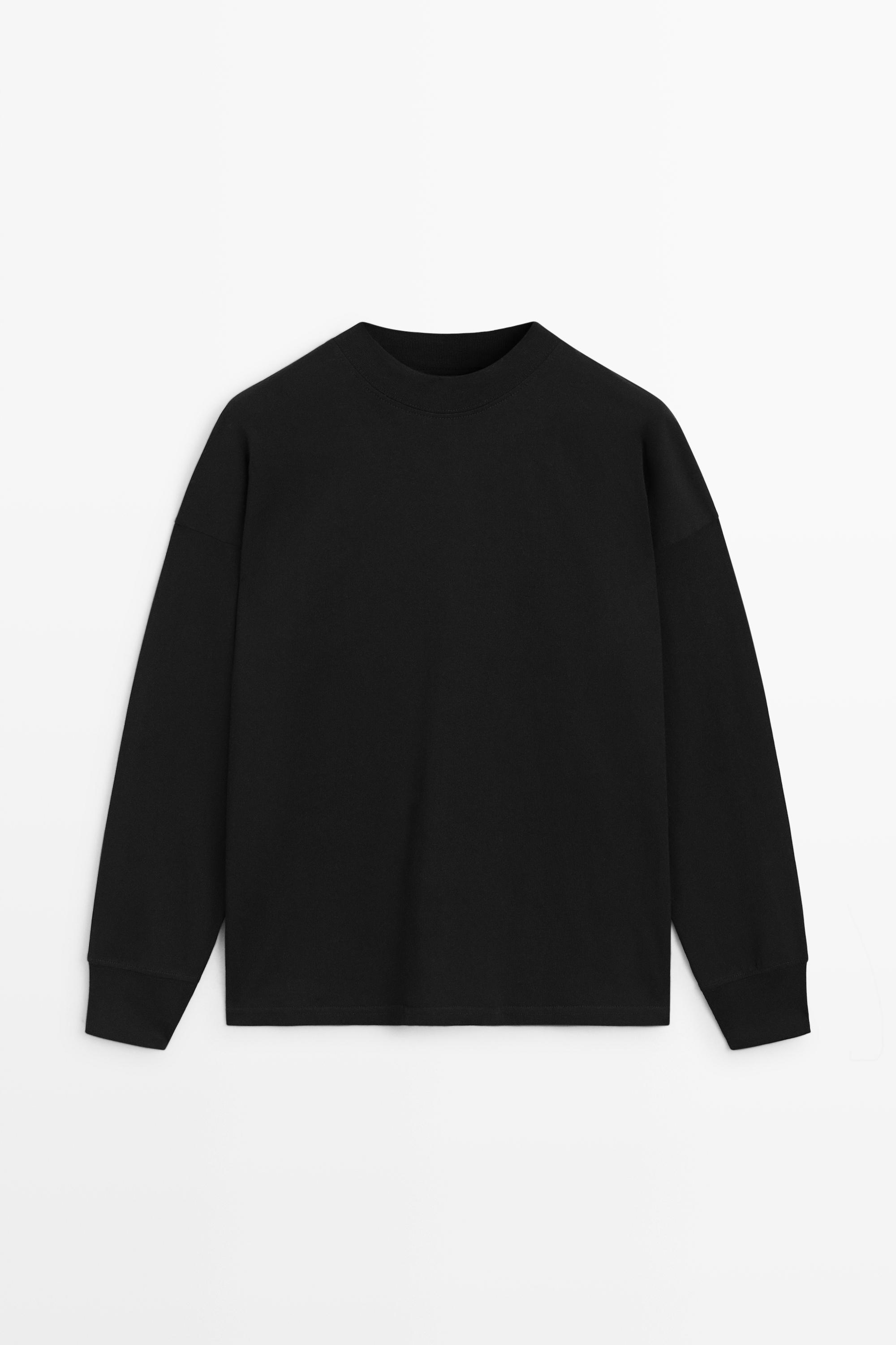 Long sleeve round neck T-shirt