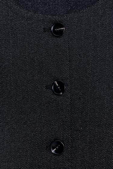 GILET À RAYURES - Gris foncé de Zara - Image 7