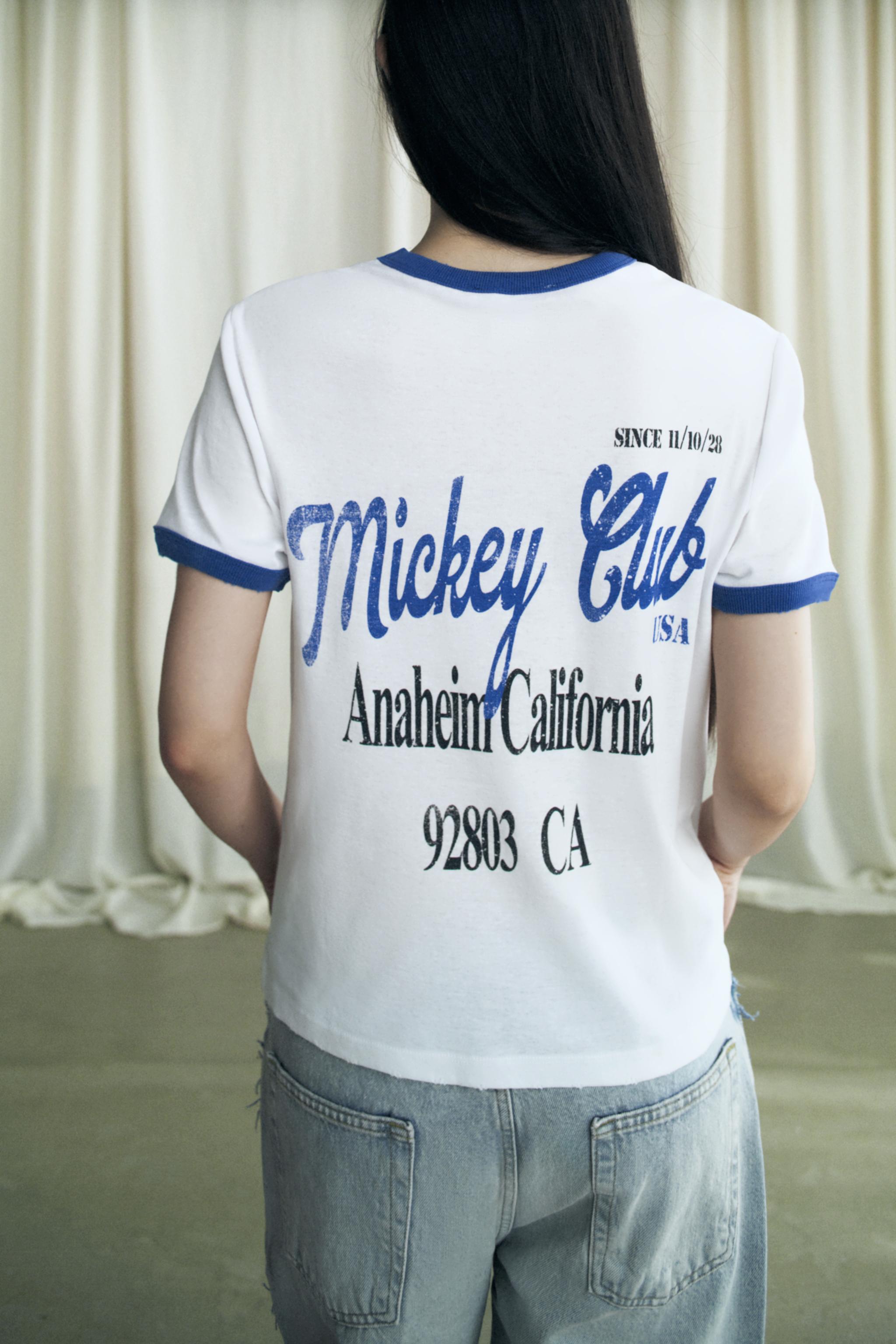 ZARA｜ミッキーマウス Tシャツ ディズニーコラボ 3253/376/251 ミッキーマウス ©ディズニー Tシャツ - オフホワイト | ZARA