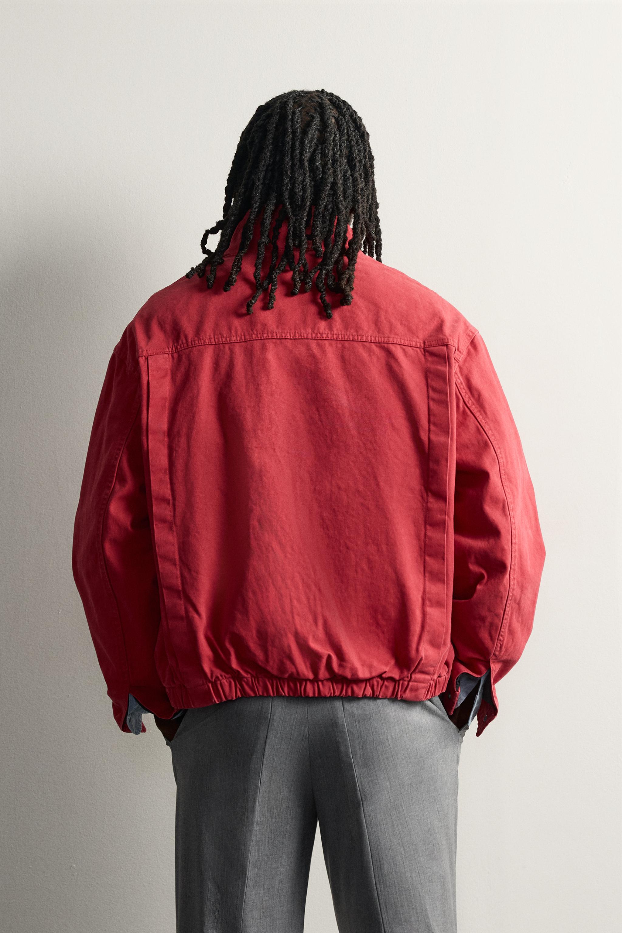 Zara RELAXED FIT JACKET WITH METAL FIREMAN CLASPS görsel 3