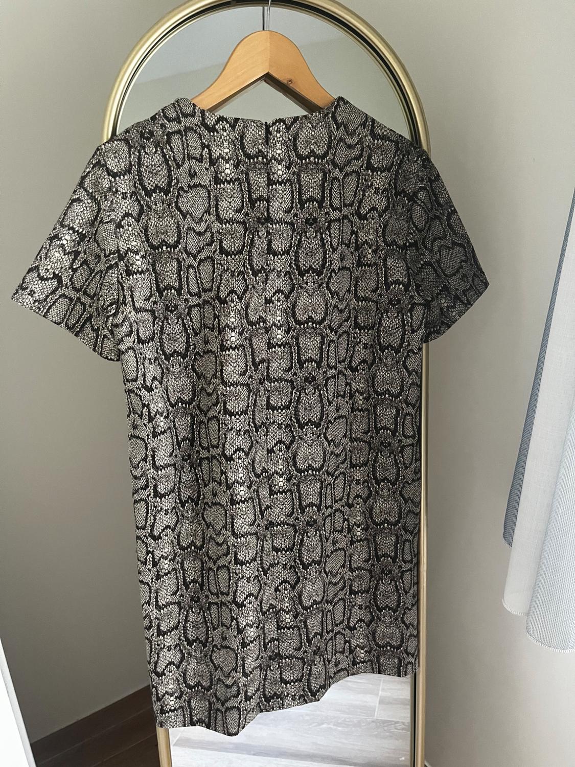SNAKESKIN PRINT JACQUARD DRESS - Image 2
