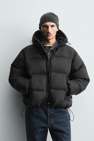 100% FEATHER WATER-REPELLENT PUFFER JACKET - Black by Zara