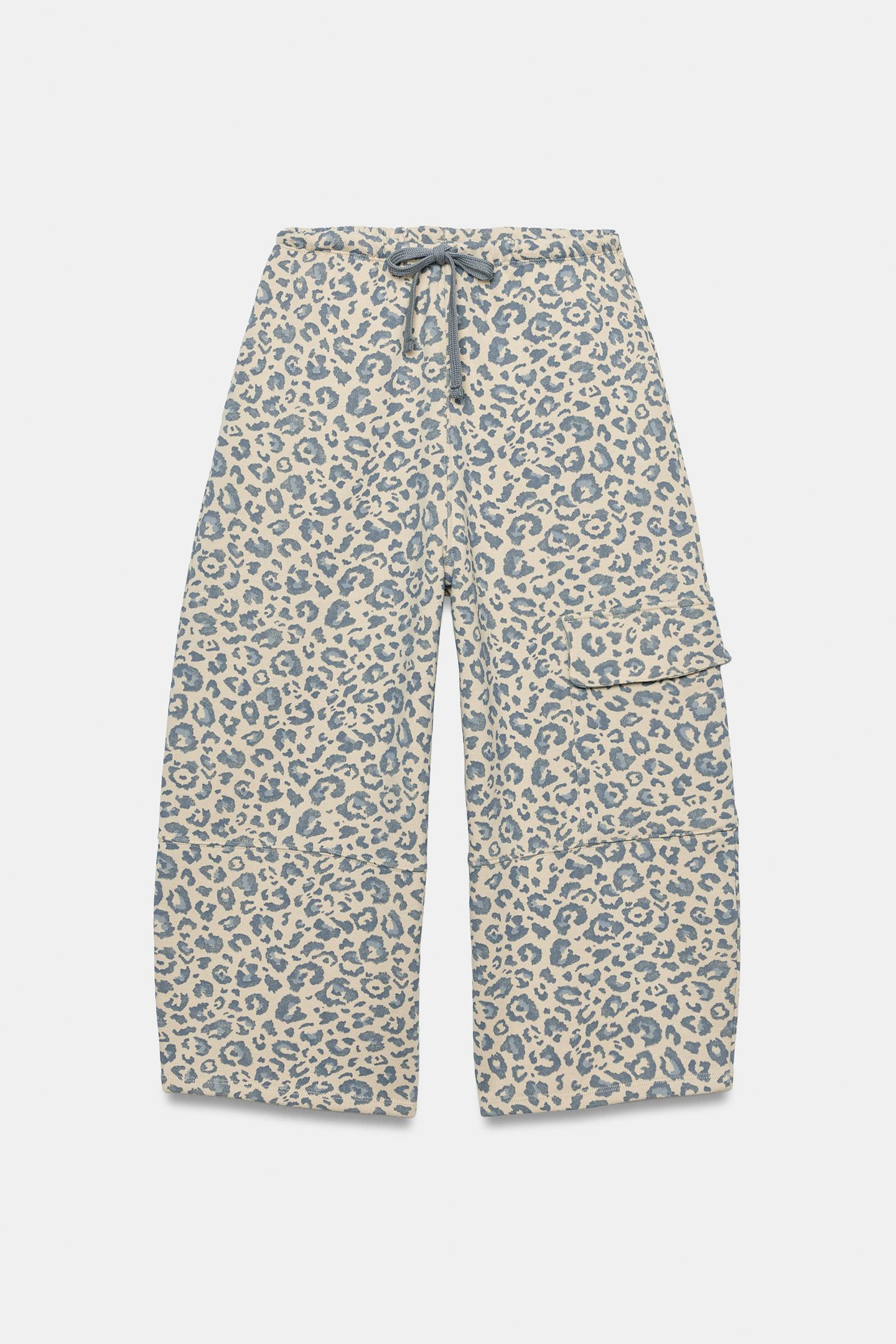 Женские брюки Zara Animal Print Pocket, цвет: Леопардовый — фото 7