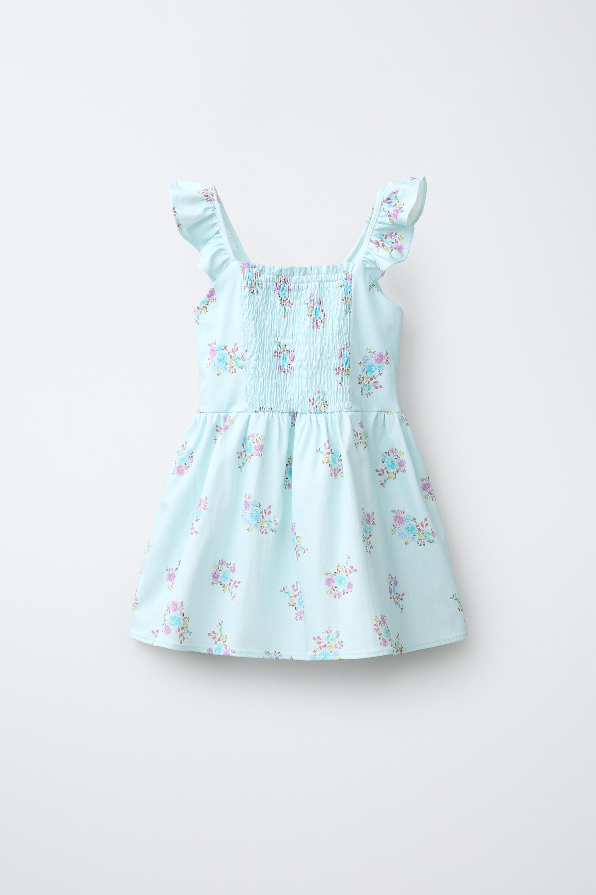 RUFFLED FLORAL PRINT DRESS