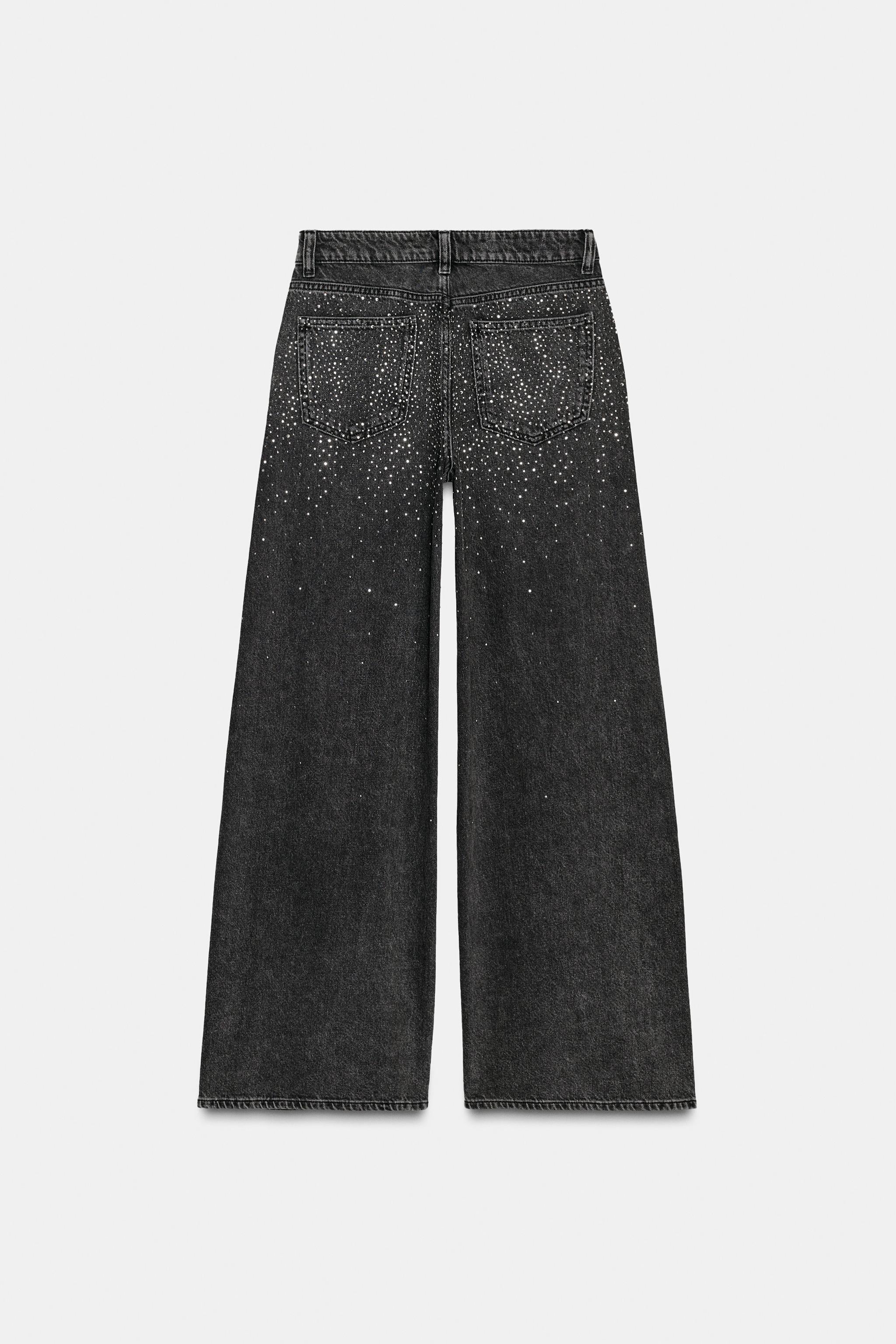 Z1975 LOOSE WIDE LEG MID-RISE SHIMMER JEANS