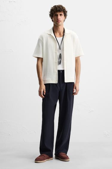 LEATHER MOCCASIN ESPADRILLES - Brown by Zara