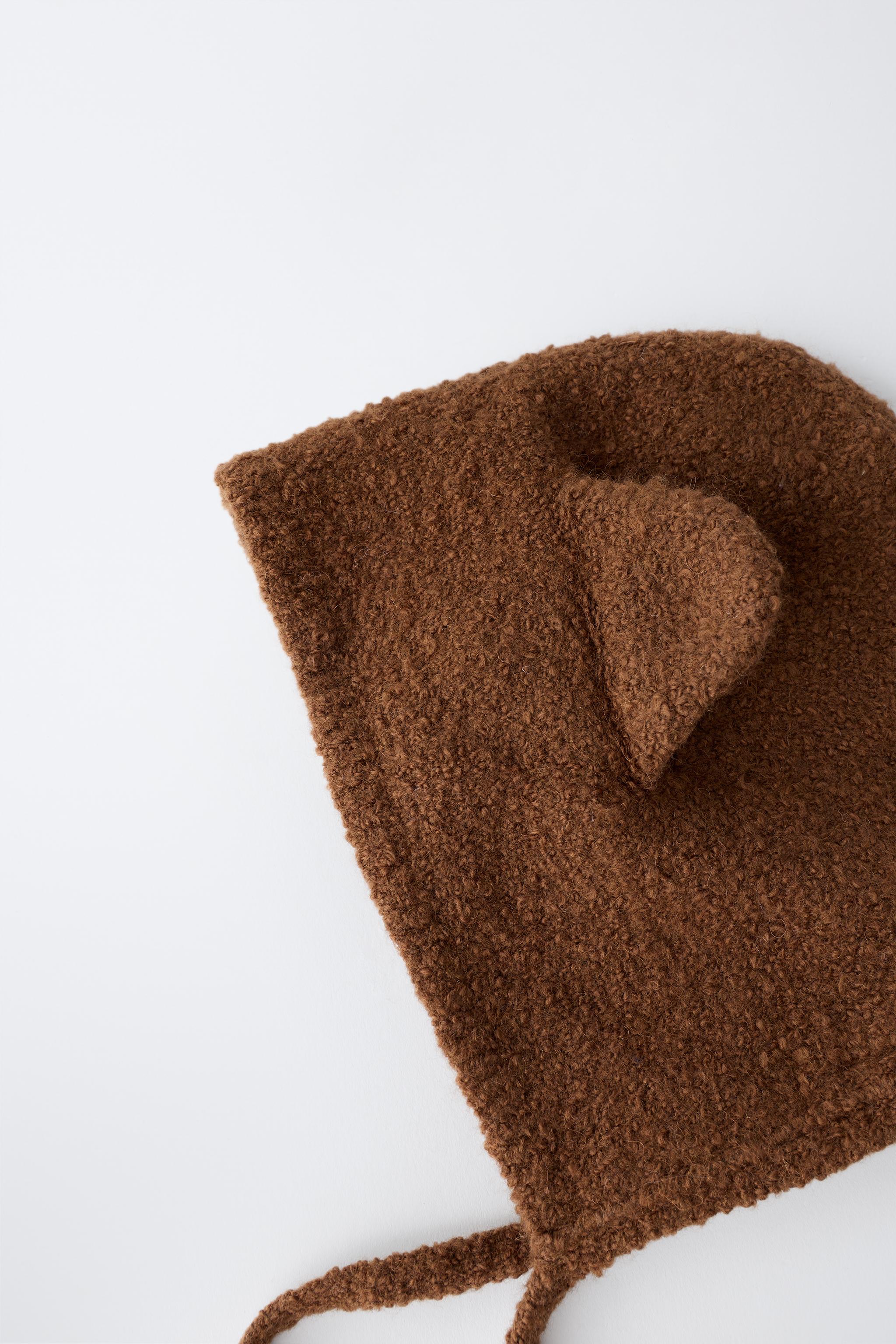 Детские свитеры Zara KNIT BEAR EAR BONNET — фото 3