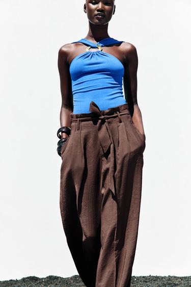 HALTER KNIT TOP - Blue by Zara - Image 5