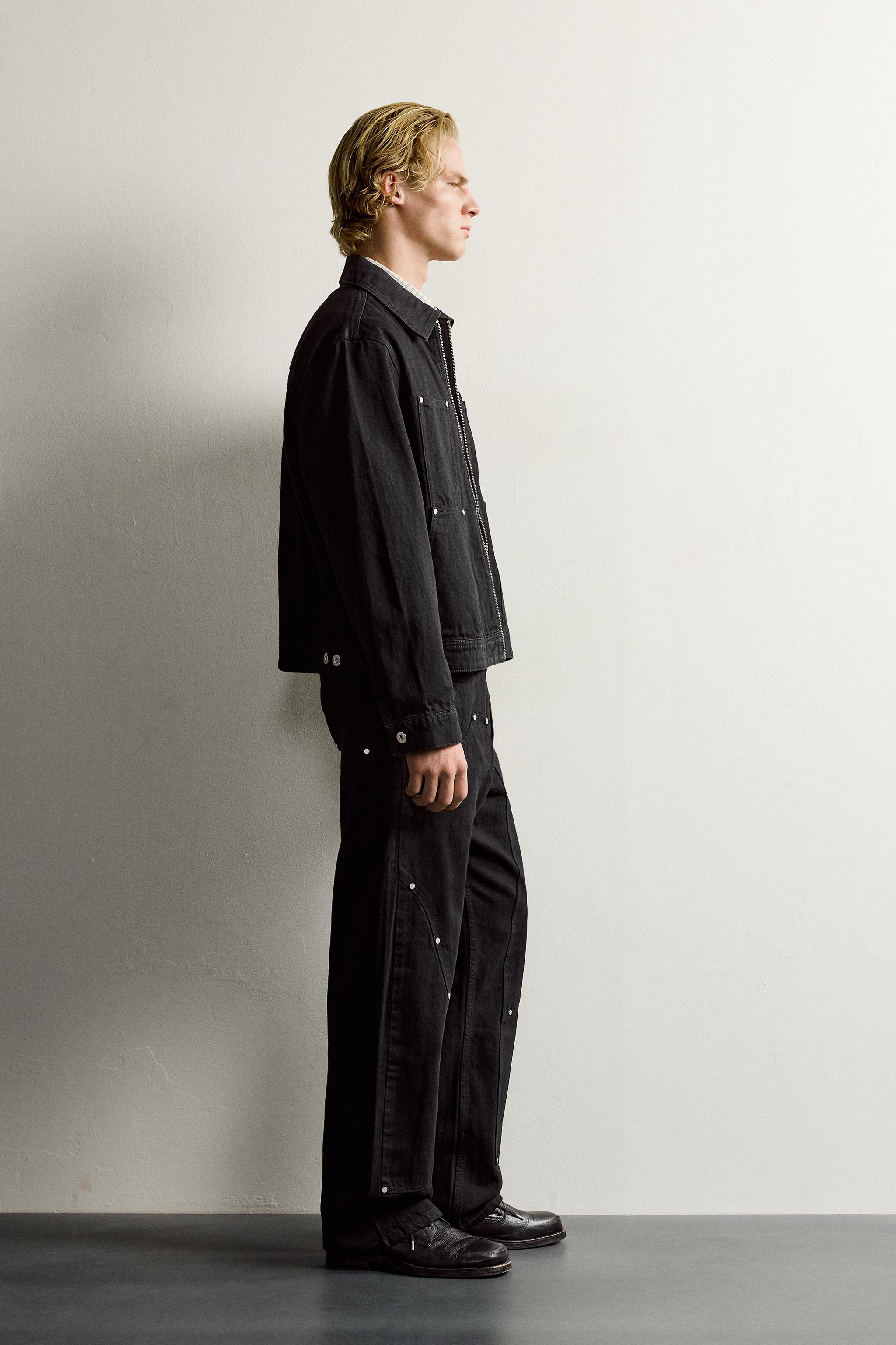 RELAXED FIT JACKET WITH RIVETS