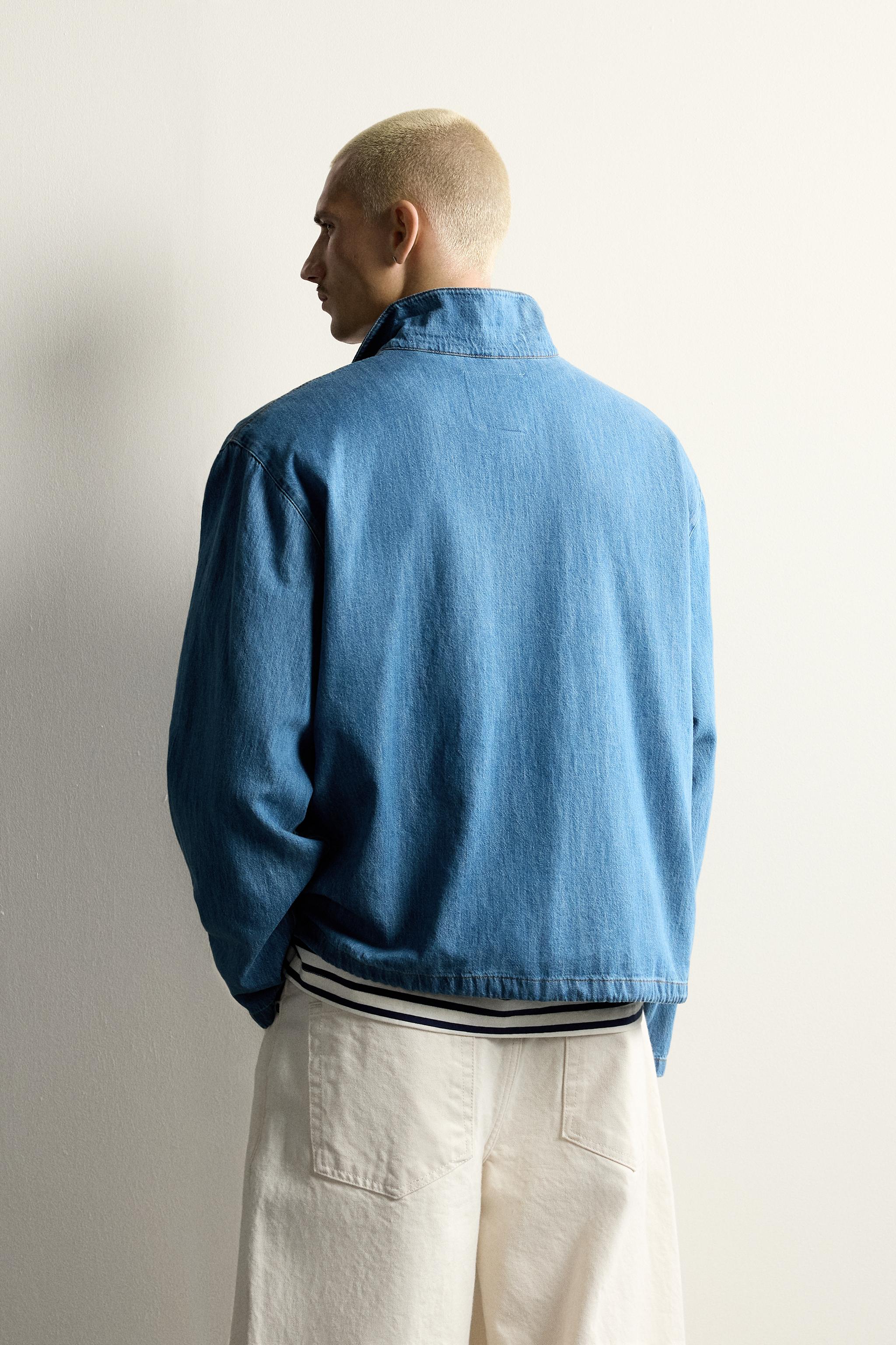 CHEMISE POLO EN DENIM LÉGER DÉLAVÉ
