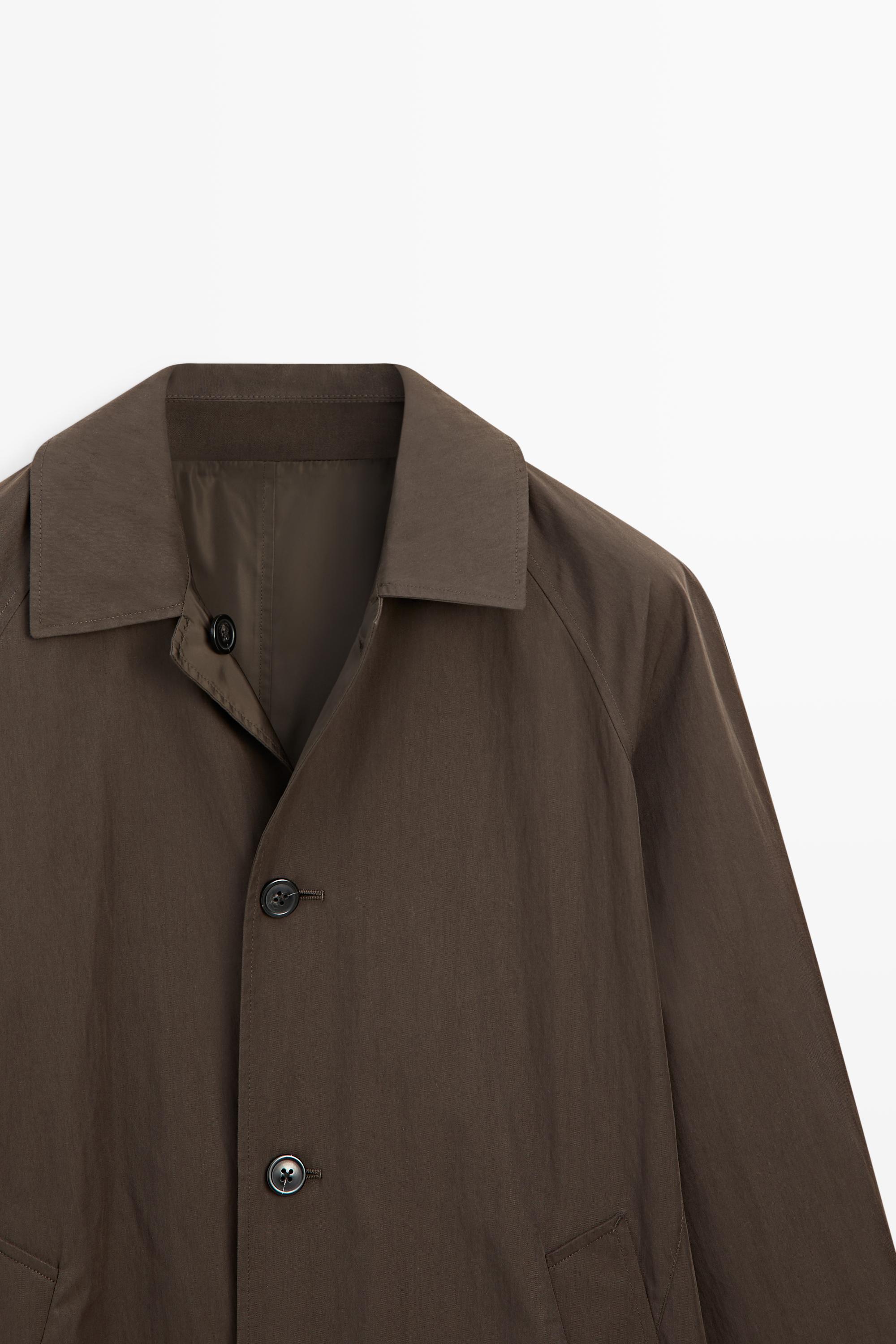 Long reversible trench coat