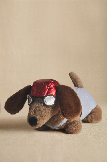 Zara KIDS' AVIATOR DACHSHUND PLUSH TOY - Multicolored