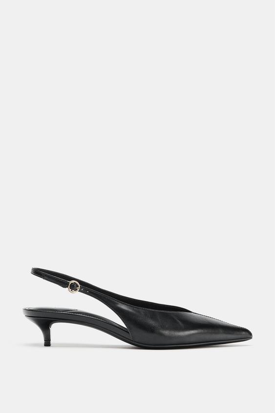 ZAPATO KITTEN DESTALONADO - Negro de Zara - Imagen 0