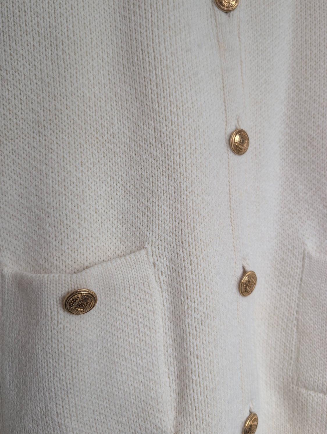 KNIT CARDIGAN WITH GOLDEN BUTTONS - Image 4