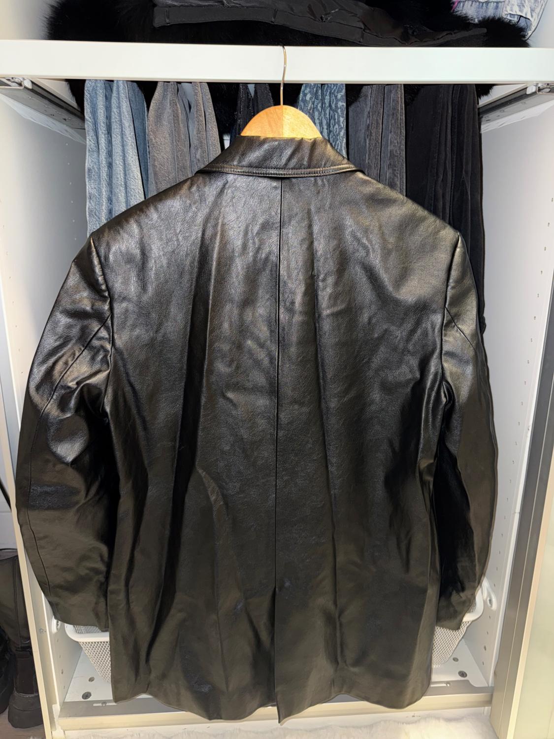 FAUX LEATHER OVERSIZED BLAZER - Image 4