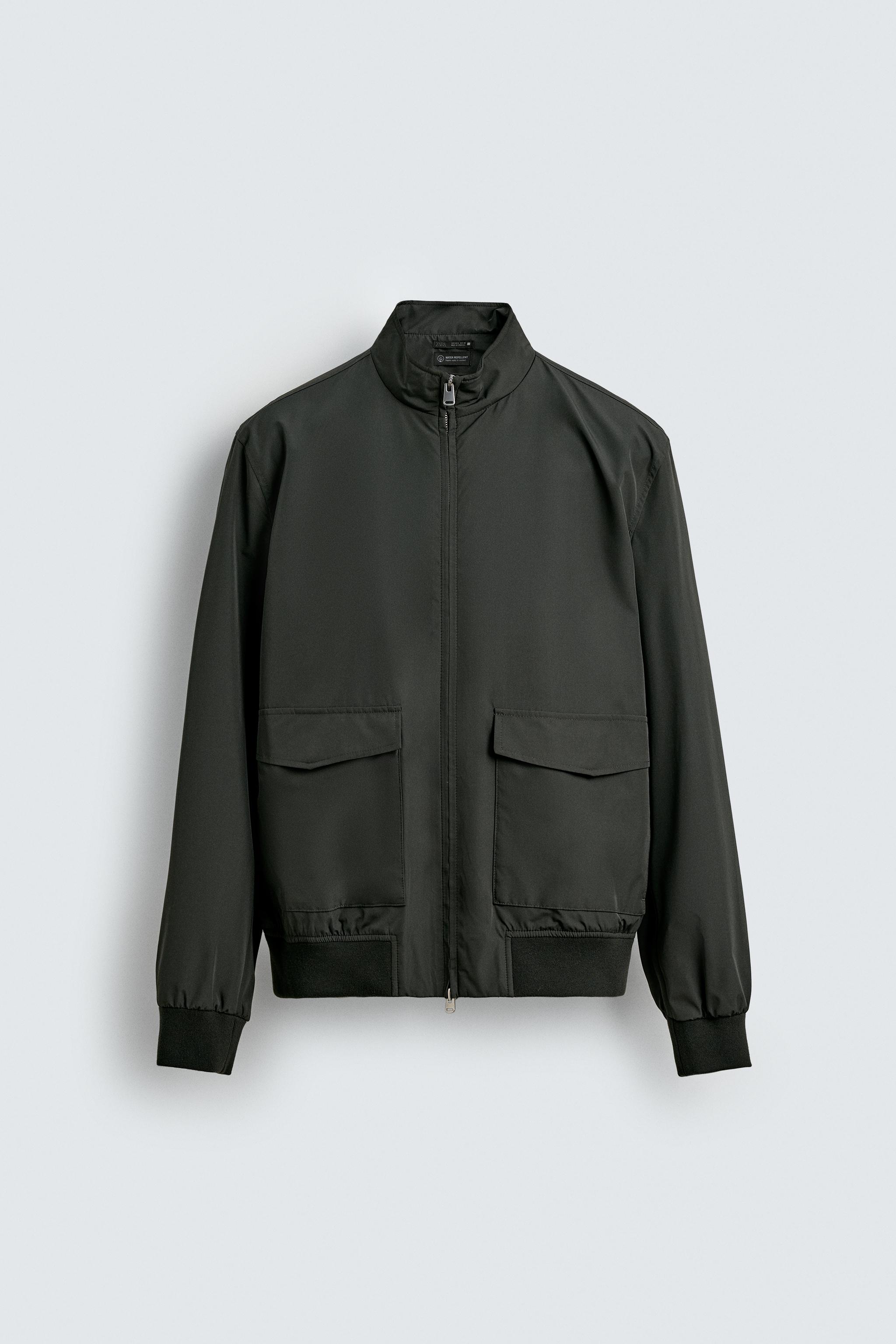 LIGHTWEIGHT WATER-REPELLENT JACKET — Dark khaki