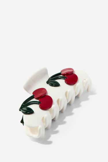 CHERRY HAIR CLIP - Ecru by Zara