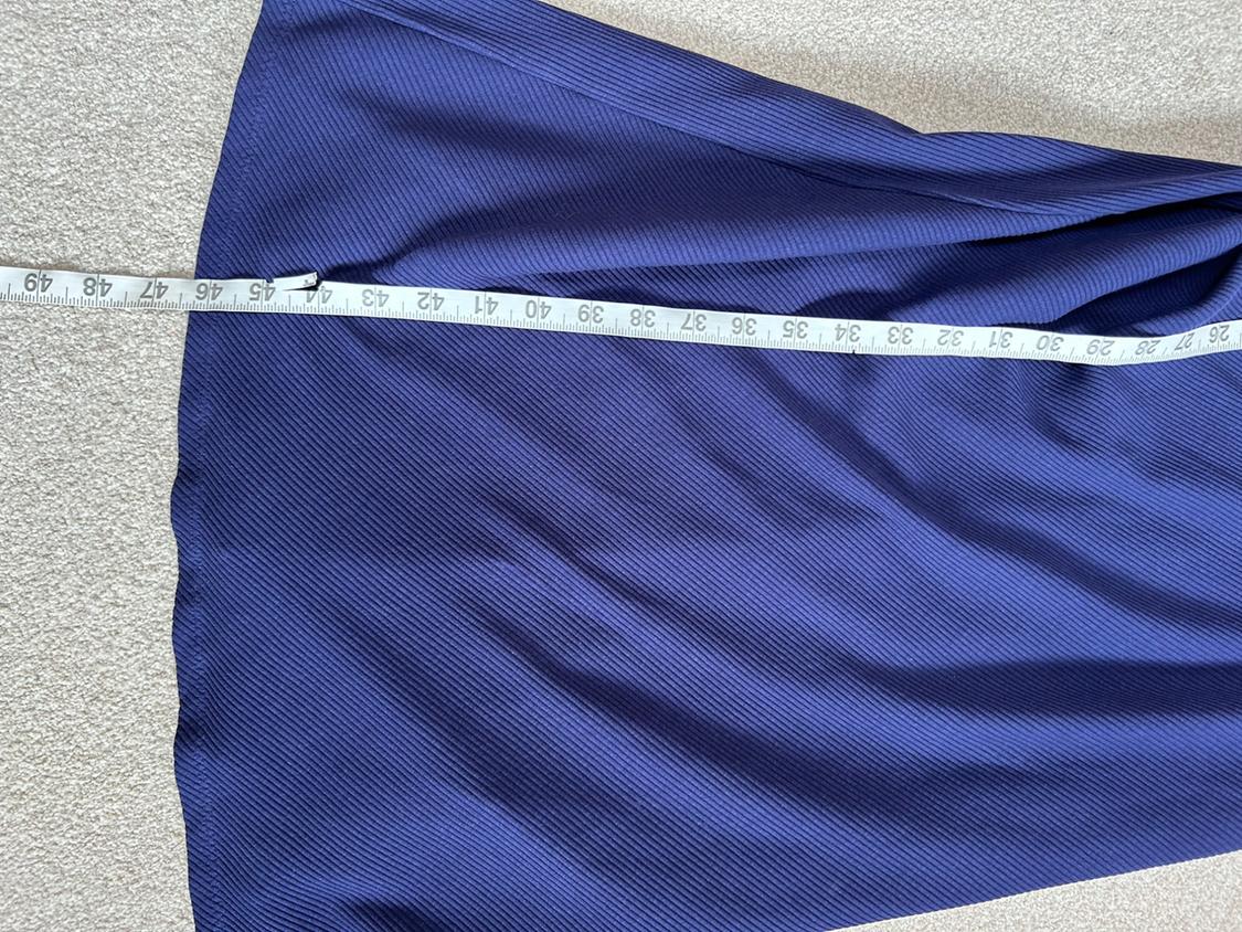 ZARA RIBBED MIDI DRESS IN NAVY BLUE - Image 5