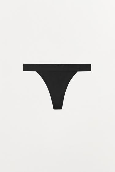 VISCOSE THONG - Black by Zara - Image 4